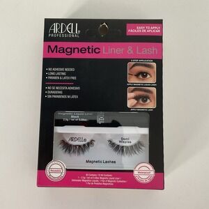 Ardell Magnetic Liner & Lash Black Demi Wispies  Eyelashes Reusable Waterproof